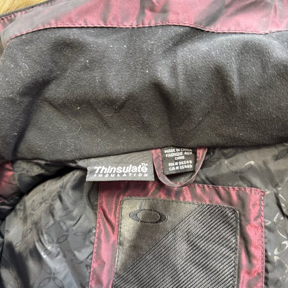 Wmn's Oakley Gretchen Bleiler Ski jacket Burgundy Metallic Sz Small Thinsulate - Picture 14 of 16